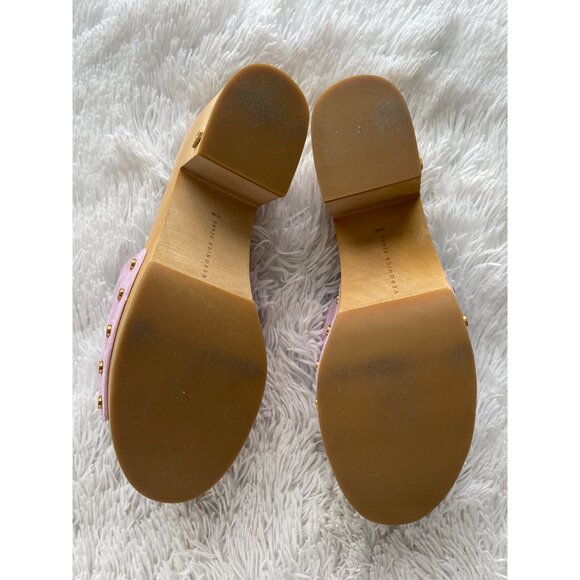 VERONICA BEARD Hannalee Suede Platform Clogs Lavender Size 10 - Picture 7 of 11